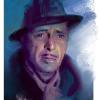 Ronald Colman as Robert Conway taking a last tragic look at his lost Shangri-La.  Art work by the talented Jim Lether.