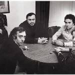 L to R. Jaime Aragall, Luciano Pavarotti, Jose Carreras and Katia Ricciarelli, 1975 USA.